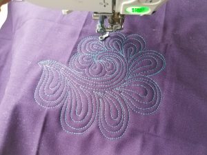 Paisley Feather machine quilting tutorial
